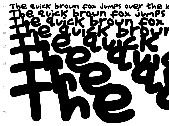 Kid Marker font waterfall